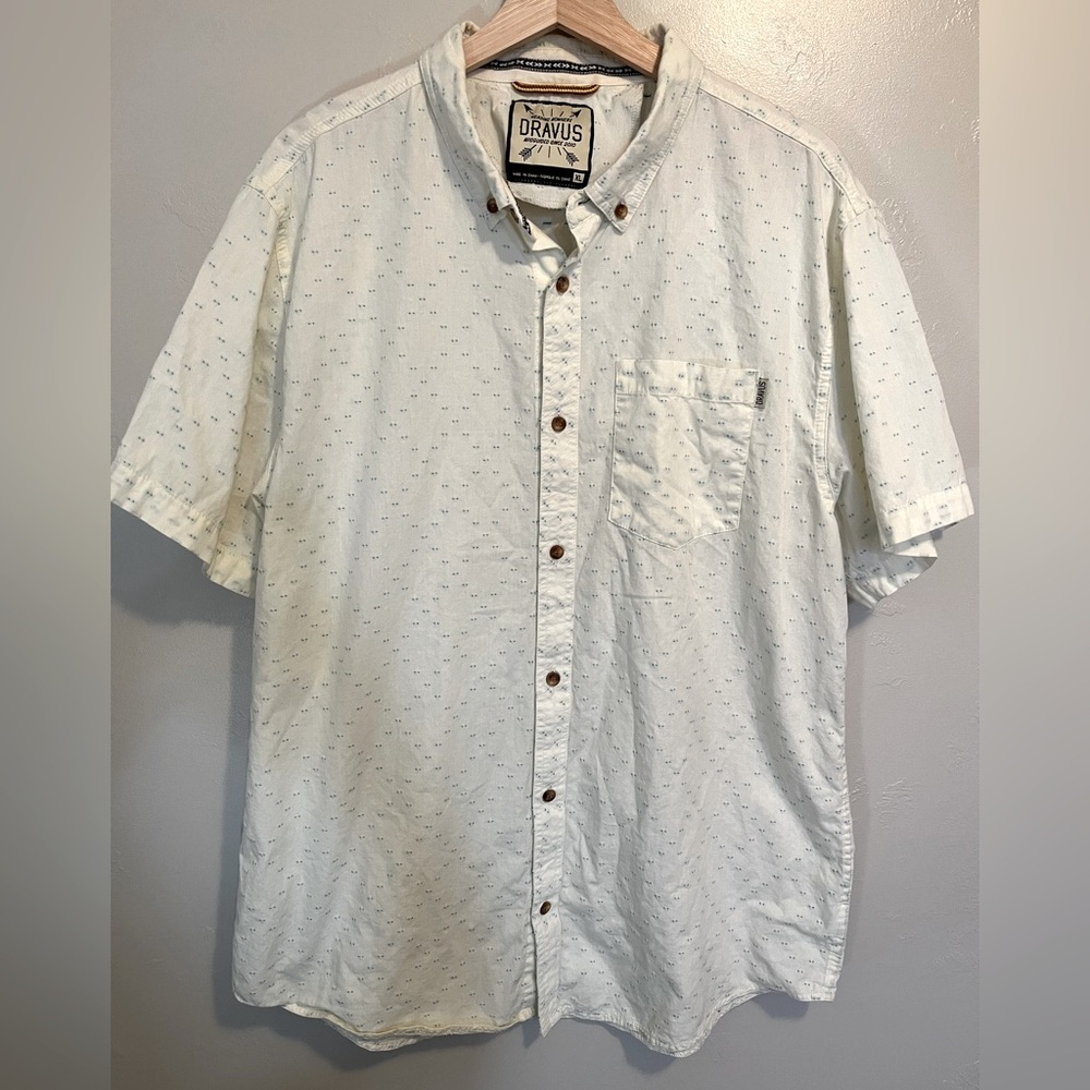 Dravus Inside Out Pattern Button Down Men's Shirt, XL